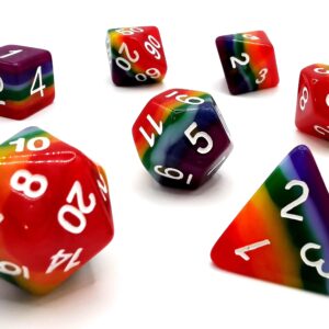 Kości DnD – Rainbow
